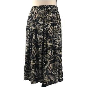 Sag Harbor Rayon Tribal Skirt Small